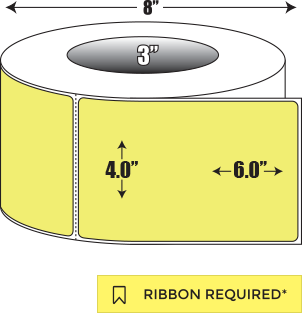 Thermal Transfer: 4 in. x 6 in. General Purpose Roll Label - 3 inch core