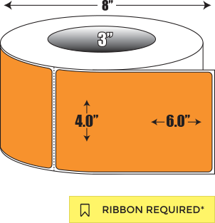 Thermal Transfer: 4 in. x 6 in. General Purpose Roll Label - 3 inch core