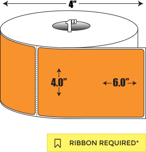 Thermal Transfer: 4 in. x  6 in. General Purpose Roll Label - 1 inch core