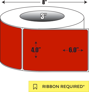 Thermal Transfer: 4 in. x 6 in. General Purpose Roll Label - 3 inch core