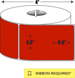 Thermal Transfer: 4 in. x  6 in. General Purpose Roll Label - 1 inch core