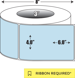 Thermal Transfer: 4 in. x 6 in. General Purpose Roll Label - 3 inch core