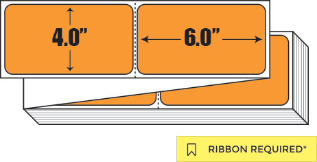 Thermal Transfer: 4 in. x  6 in. General Purpose Fanfold Label