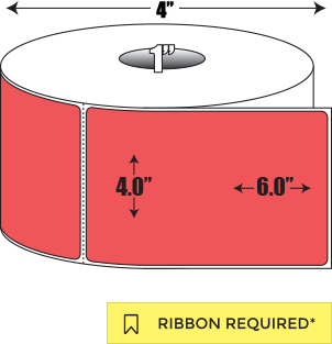 Thermal Transfer: 4 in. x  6 in. General Purpose Roll Label - 1 inch core