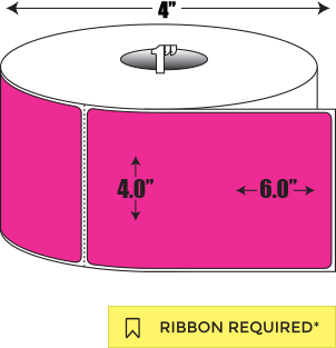 Thermal Transfer: 4 in. x  6 in. General Purpose Roll Label - 1 inch core