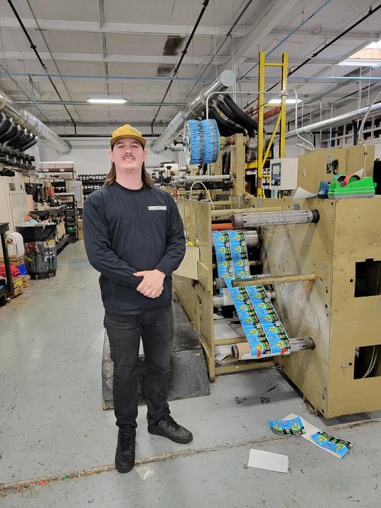 Picture of Andrew Webber in the warehouse
