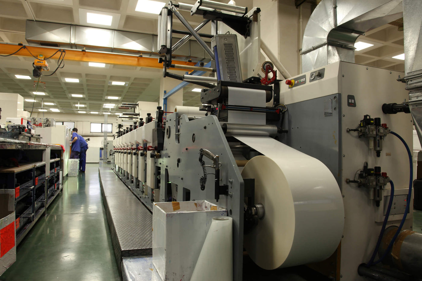 Blank Roll Label on large printer