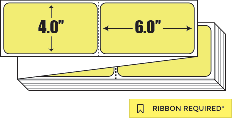 Thermal Transfer: 4 in. x  6 in. General Purpose Fanfold Label