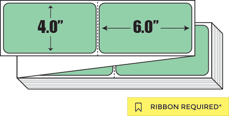 Thermal Transfer: 4 in. x  6 in. General Purpose Fanfold Label