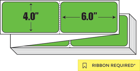 Thermal Transfer: 4 in. x  6 in. General Purpose Fanfold Label