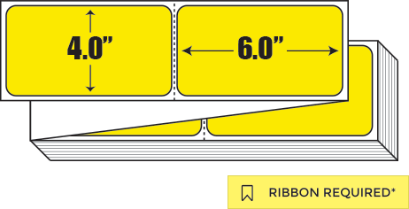 Thermal Transfer: 4 in. x  6 in. General Purpose Fanfold Label