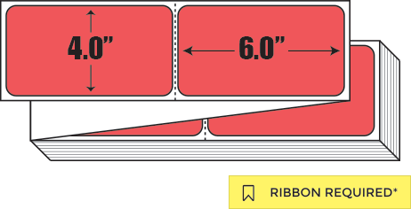Thermal Transfer: 4 in. x  6 in. General Purpose Fanfold Label