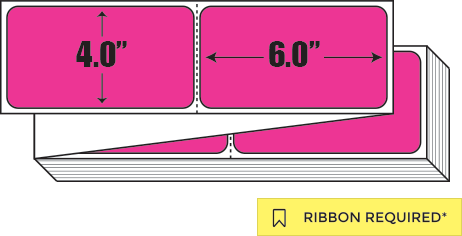 Thermal Transfer: 4 in. x  6 in. General Purpose Fanfold Label