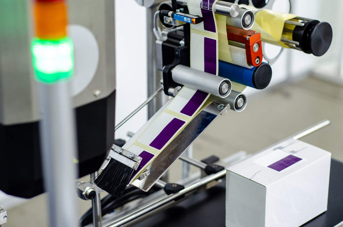 Roll label in printer