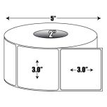 3" x 3" Matte Inkjet Roll Label - 2" ID Core, 5" OD