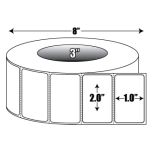 Direct Thermal: 2 in. x 1 in.  General Purpose Roll Label - 3 inch core