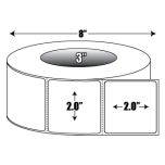 Direct Thermal: 2 in. x 2 in. General Purpose Roll Label - 3 inch core