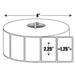 Direct Thermal: 2.25 in. x 1.25 in. Cold Temperature Roll Label - 1 inch core