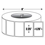 Direct Thermal: 2.25 in. x 1.25 in. General Purpose Roll Label - 3 inch core