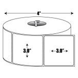 Direct Thermal: 3 in. x 3 in. General Purpose Roll Label - 1 inch core