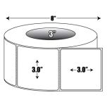 Direct Thermal: 3 in. x 3 in. General Purpose Roll Label - 3 inch core