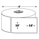 Direct Thermal: 3 in. x 5 in. Cold Temperature Roll Label - 1 inch core