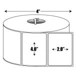 Direct Thermal: 4 in. x 2 in. Cold Temperature Roll Label - 1 inch core