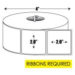 Thermal Transfer: 2 in. x 2 in.  General Purpose Roll Label - 1 inch core