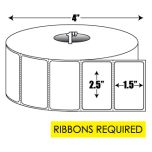 Thermal Transfer: 2.5 in. x 1.5 in. General Purpose Roll Label - 1 inch core