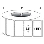 Direct Thermal: 3 in. x 1.5 in. General Purpose Roll Label - 3 inch core