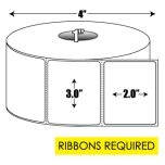 Thermal Transfer: 3 in. x 2 in. General Purpose Roll Label - 1 inch core