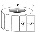 Direct Thermal: 4 in. x 1.5 in. General Purpose Roll Label - 3 inch core