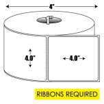 Thermal Transfer: 4 in. x  4 in. General Purpose Roll Label - 1 inch core