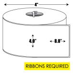 Thermal Transfer: 4 in. x 8 in. General Purpose Roll Label - 1 inch core