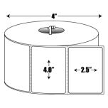 Direct Thermal: 4 in. x 2.5 in. General Purpose Roll Label - 1 inch core