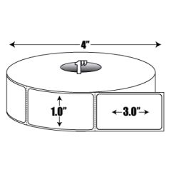 Direct Thermal: 1 in. x 3 in. General Purpose Roll Label - 1 inch core