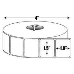 Direct Thermal: 1.5 in. x 1 in. Cold Temperature Roll Label - 1 inch core