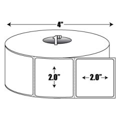 Direct Thermal: 2 in. x 2 in. Cold Temperature Roll Label - 1 inch core