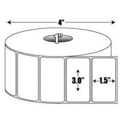 Direct Thermal: 3 in. x 1.5 in. General Purpose Roll Label - 1 inch core