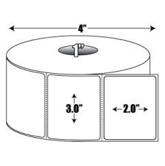 Direct Thermal: 3 in. x 2 in. Cold Temperature Roll Label - 1 inch core