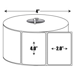 Direct Thermal: 4 in. x 2 in. General Purpose Roll Label - 1 inch core