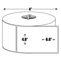 Direct Thermal: 4 in. x 6 in. Cold Temperature  Roll Label - 1 inch core