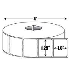 Direct Thermal: 1.25  in. x 1 in. General Purpose Roll Label - 1 inch core