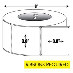 Thermal Transfer: 3 in. x 3 in. General Purpose Roll Label - 3 inch core