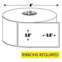 Thermal Transfer: 3 in. x 5 in. General Purpose Roll Label - 1 inch core