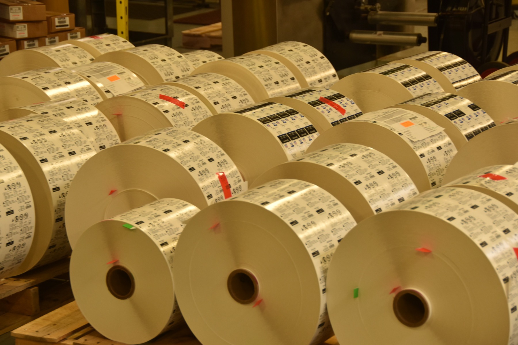 Rolls of label available